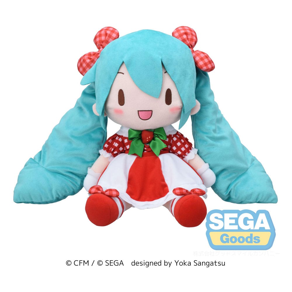 Character Vocal Series 01: Hatsune Miku Fuwa Petit Plüschfigur Hatsune Miku x Love and Berry Dress Up and Dance! Lovely Strawberry 40 cm Image 1