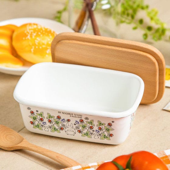 Mein Nachbar Totoro Butterdose mit Holzdeckel Soot Sprites 500 ml Image