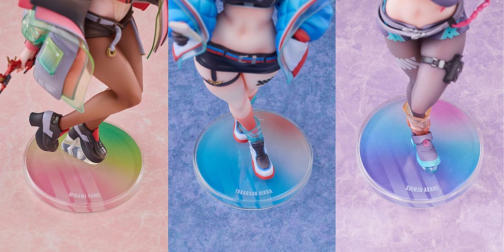 Gridman Universe PVC Statuen 3er-Pack 1/7 Rikka Takarada, Akane Shinjo, Yume Minami: Dreamy Divas Ver. Image 13