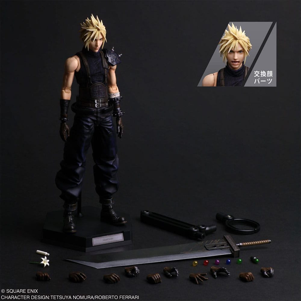 Final Fantasy VII Rebirth Play Arts Shin Actionfigur Cloud Strife 27 cm Image 9