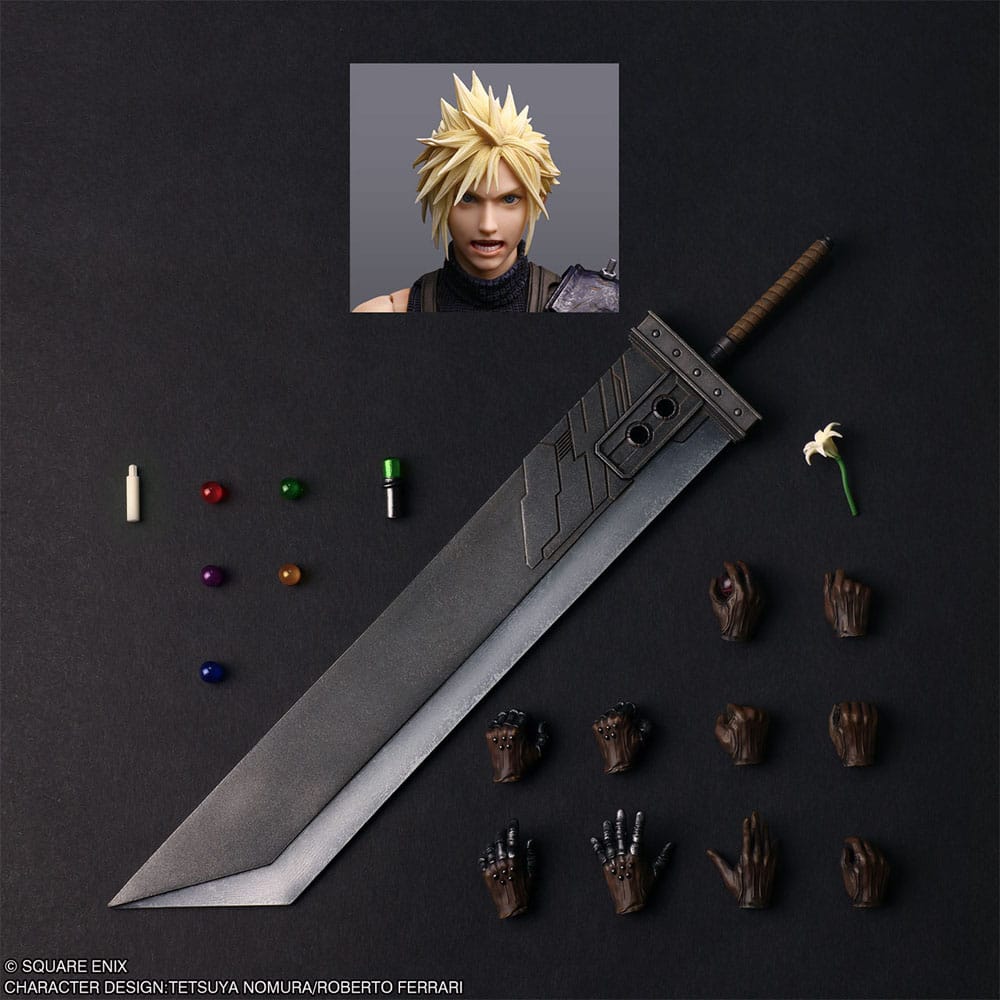 Final Fantasy VII Rebirth Play Arts Shin Actionfigur Cloud Strife 27 cm Image 10