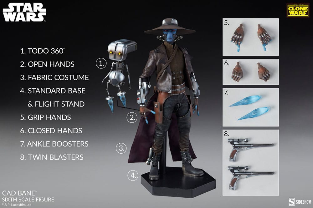 Star Wars The Clone Wars Actionfigur 1/6 Cad Bane 32 cm Image 19