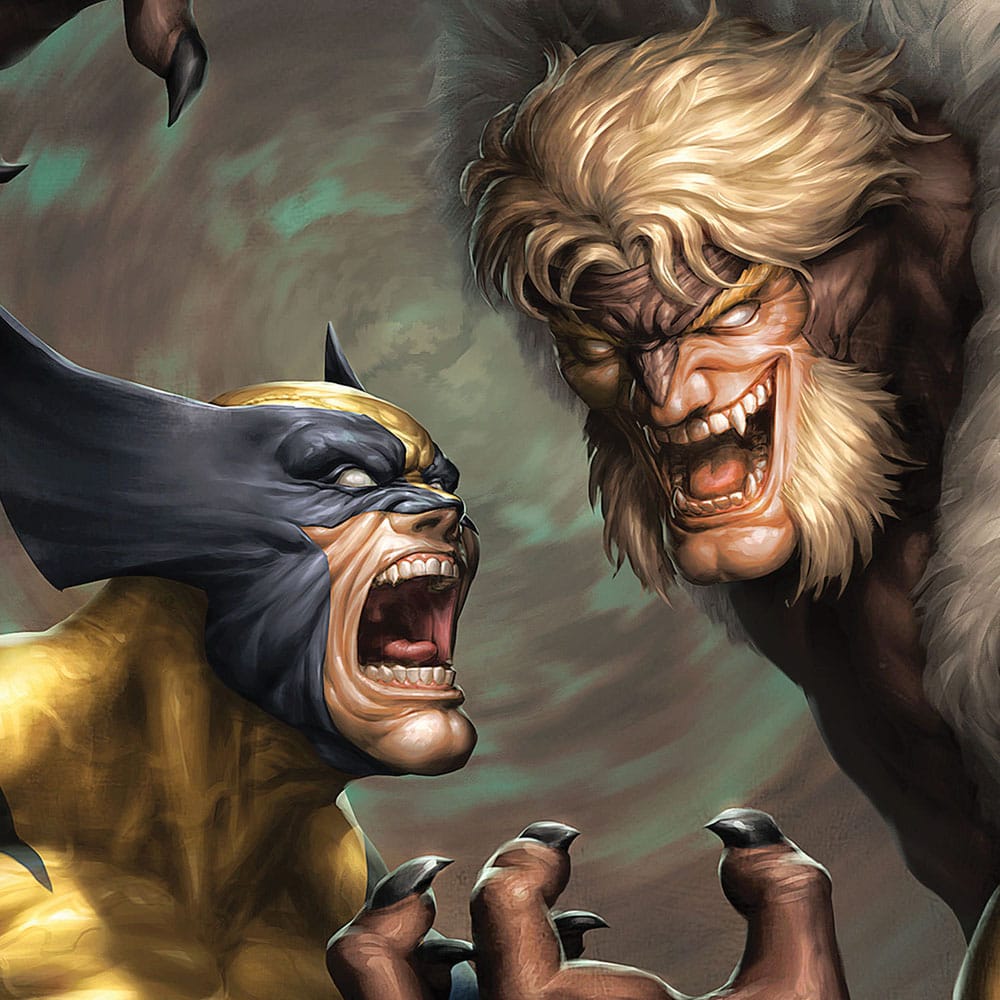 Marvel Kunstdruck Wolverine vs Sabretooth 41 x 61 cm - ungerahmt Image 3