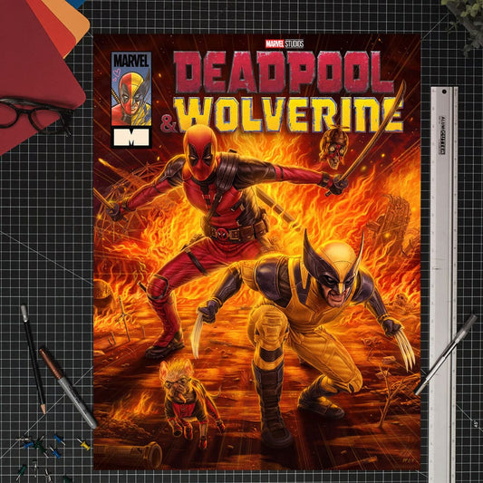 Marvel Kunstdruck Deadpool & Wolverine 46 x 61 cm - ungerahmt Image 2