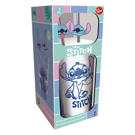Lilo & Stitch Glas Tumbler mit Trinkhalmen Stitch 485 ml Image 2