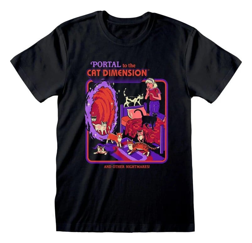 Steven Rhodes T-Shirt Cat Dimension Black Größe XL Image