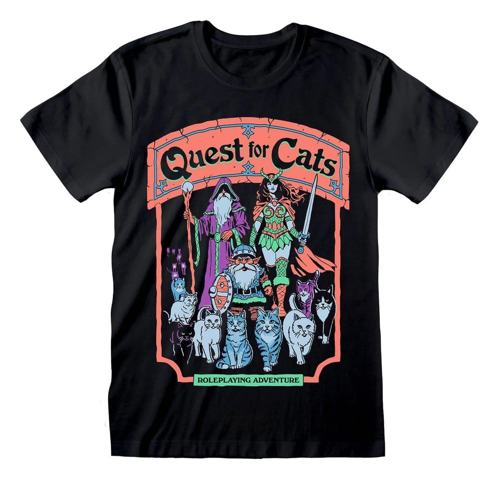 Steven Rhodes T-Shirt Quest For Cats Black Größe M Image