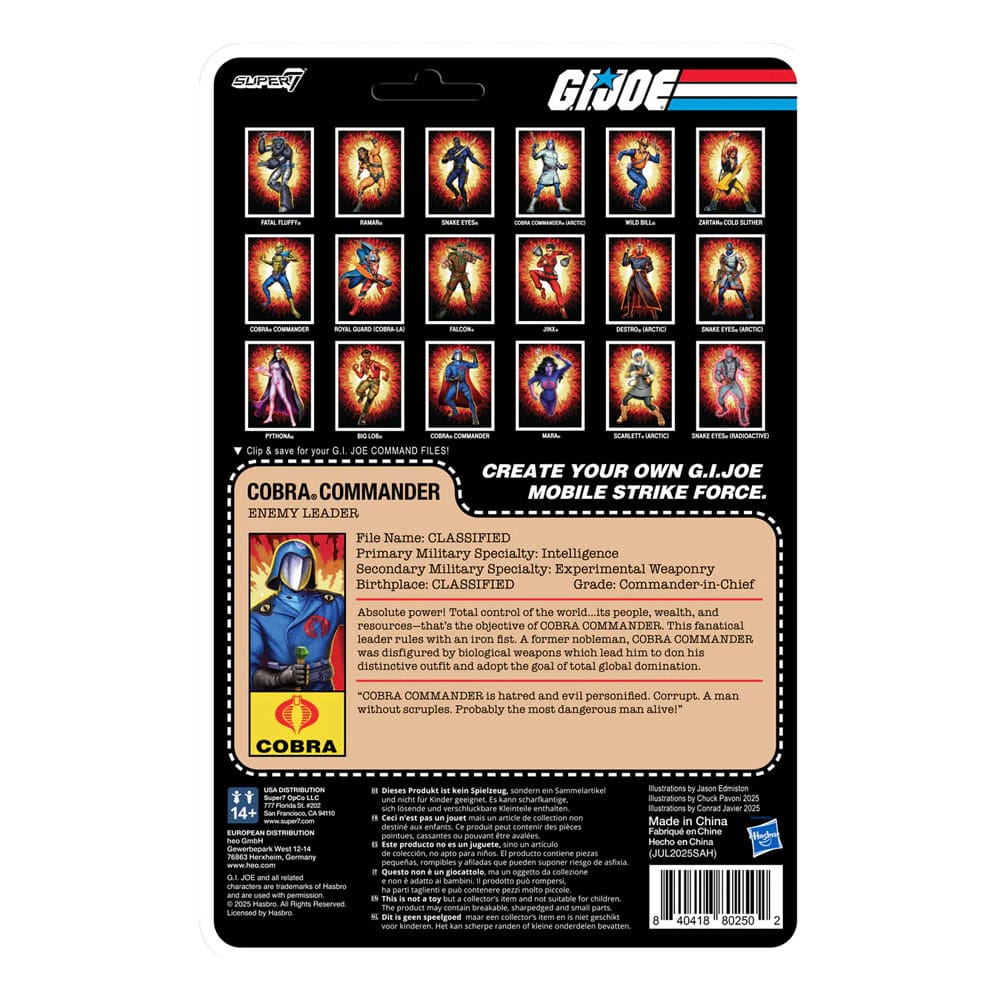 GI Joe ReAction+ Actionfigur Wave 06 Cobra Commander (Movie, Black Cape) 10 cm Image 3