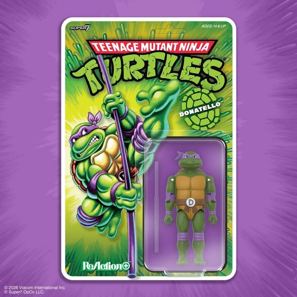 Teenage Mutant Ninja Turtles ReAction+ Actionfigur Wave 01 Donatello Image