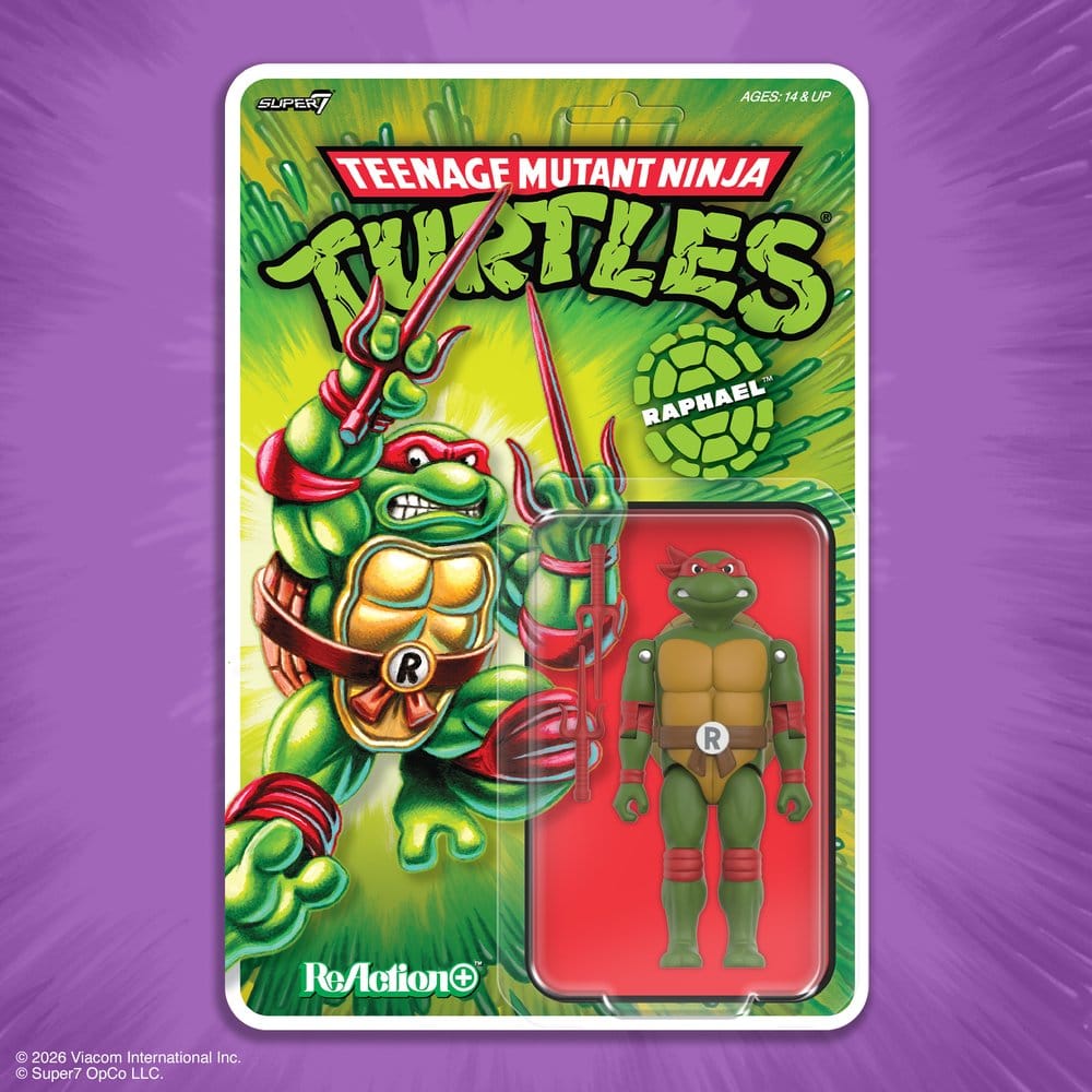 Teenage Mutant Ninja Turtles ReAction+ Actionfigur Wave 01 Raphael Image