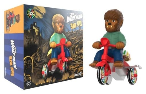 Universal Monsters Super Cycles Fahrzeug The Wolf Man (Brown w/ Red Trike) Image