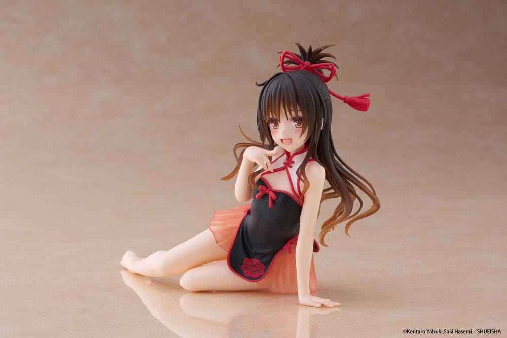 To Love-Ru Darkness PVC Statue Desktop Cute Figure Mikan Yuki Chinese Dress Ver. 13 cm Image 2