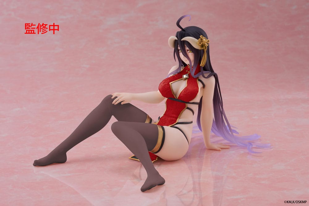 Overlord PVC Statue Desktop Cute Figure Albedo Chinese Dress Ver. Renewal 13 cm Image 2