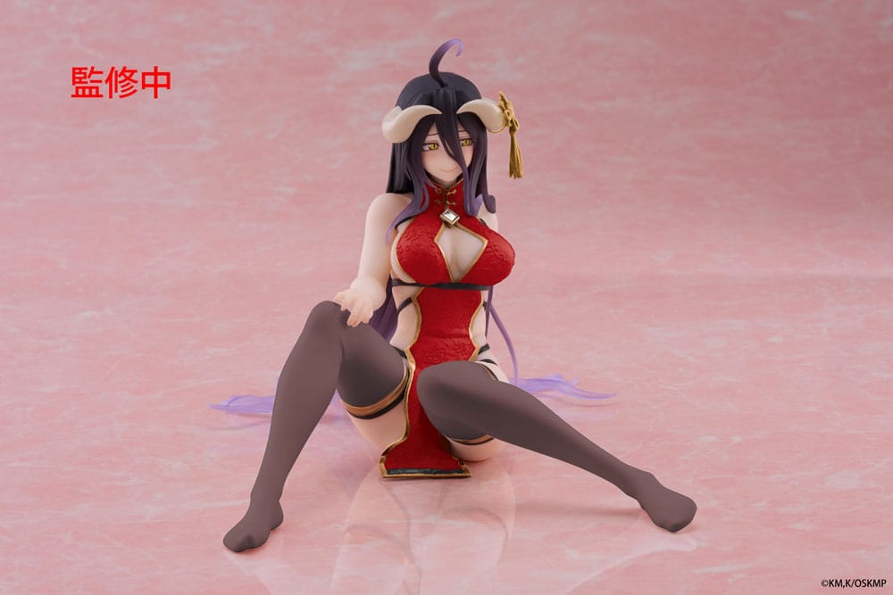 Overlord PVC Statue Desktop Cute Figure Albedo Chinese Dress Ver. Renewal 13 cm Image 5