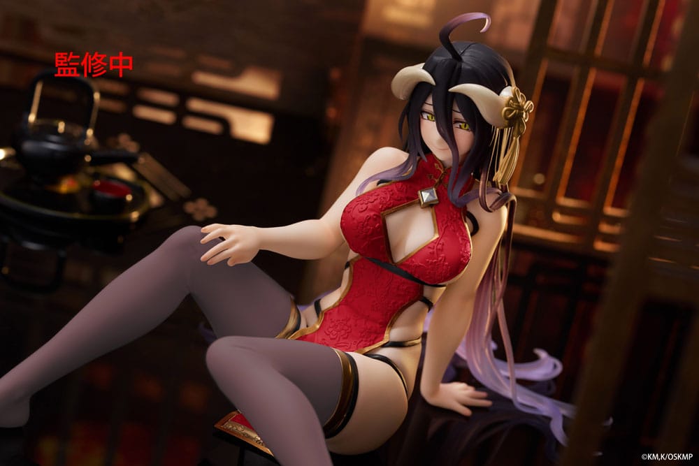 Overlord PVC Statue Desktop Cute Figure Albedo Chinese Dress Ver. Renewal 13 cm Image 12