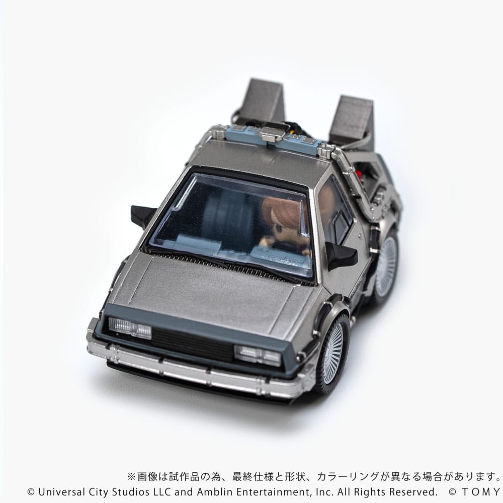 Zurück in die Zukunft Q-Village Fahrzeug mit Minifiguren Time Machine 9 cm Image 4