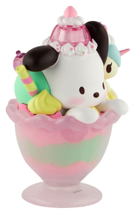 Hello Kitty & Friends Window Box Figur Fast Food Pochacco Pink Unicorn Sundae 9 cm Image 4