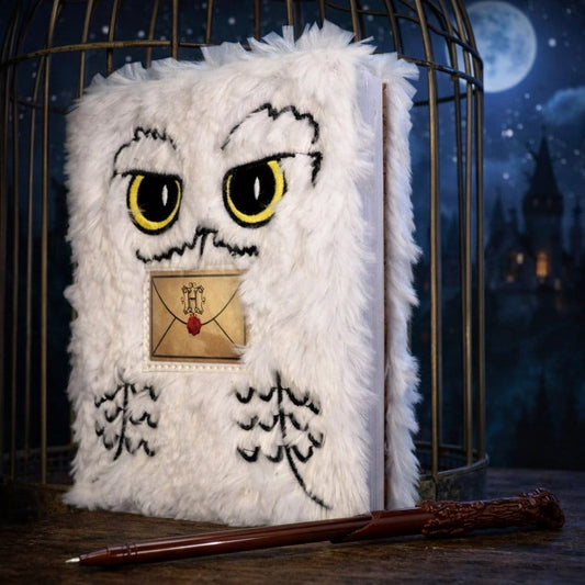 Harry Potter Plüsch Notizbuch Set mit Stift Hedwig Magical Locations Image 2