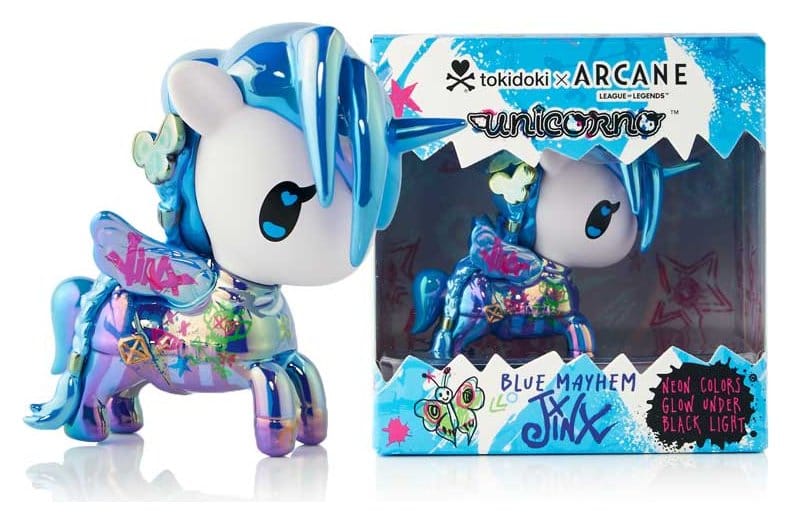 Unicorno x Arcane Window Box Figur Blue Mayhem JINX (Special Edition) 7 cm Image 4