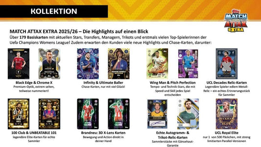 UEFA Champions League Match Attax Extra Trading Cards 2025/26 Booster Display (32) Image 2