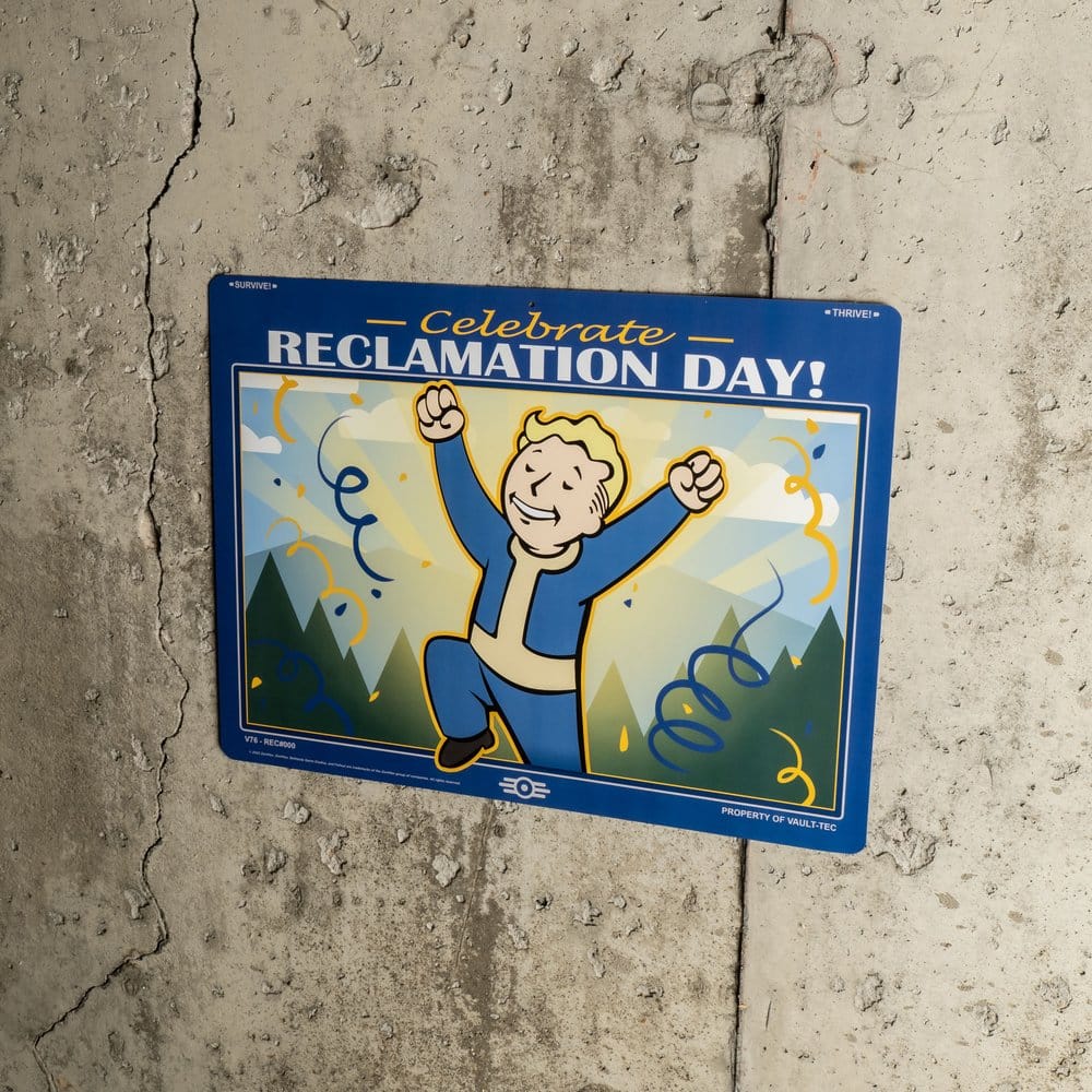 Fallout Metallschild Reclamation Day Image 2