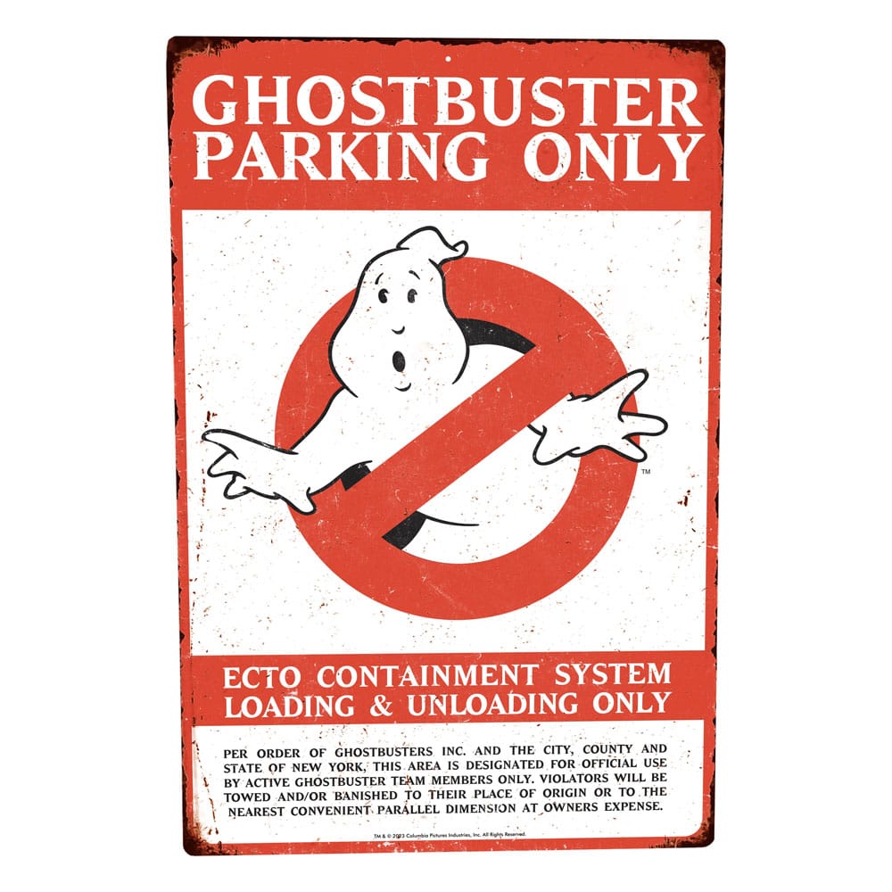 Ghostbusters Metallschild Parking Image