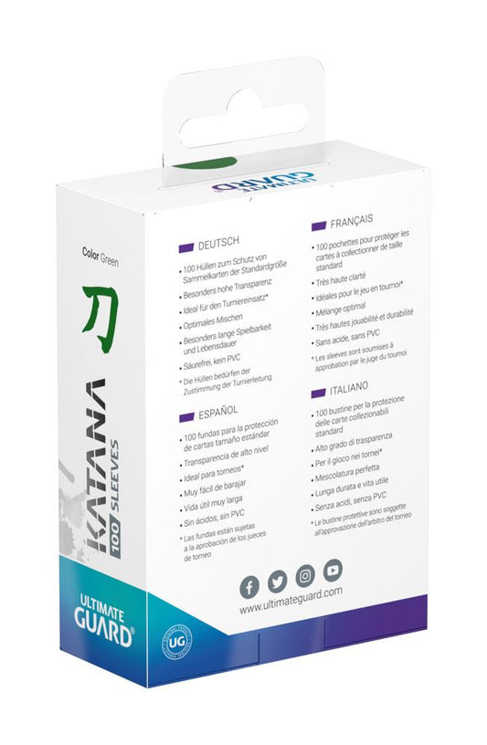 Ultimate Guard Katana Sleeves Standardgröße Grün (100) Image 2