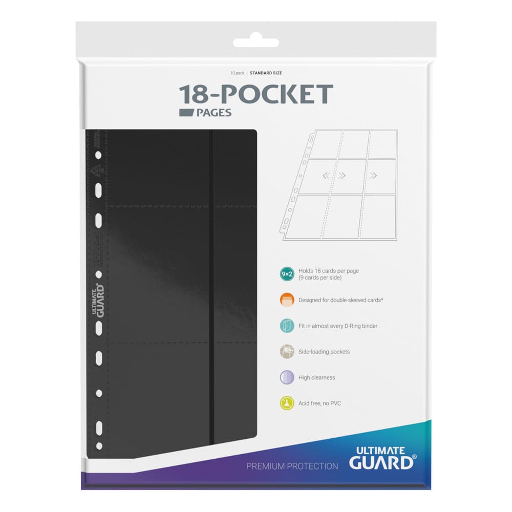 Ultimate Guard 18-Pocket Pages Side-Loading Schwarz (10) Image 3