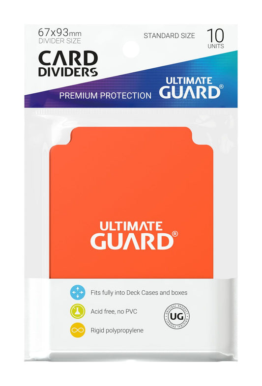Ultimate Guard Card Dividers Standard Size (10) - Orange Image 2