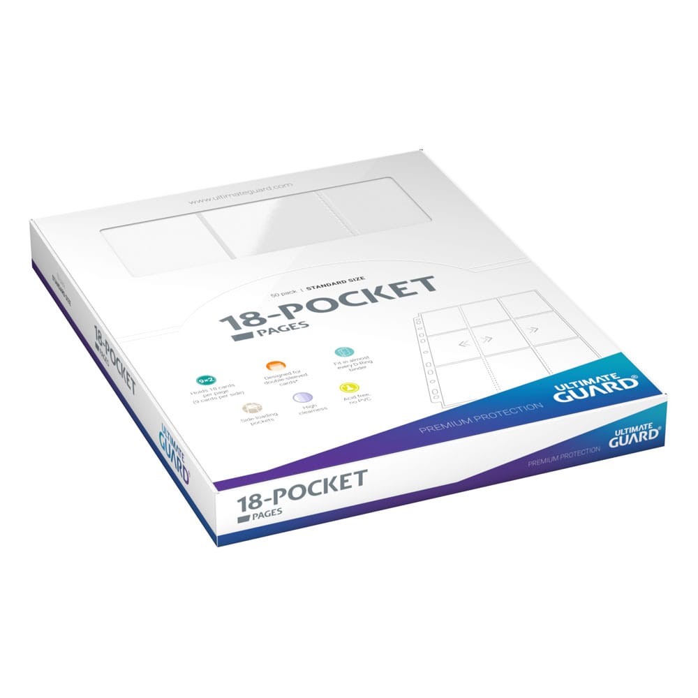 Ultimate Guard 18-Pocket Pages Side-Loading (50) - White Image 2