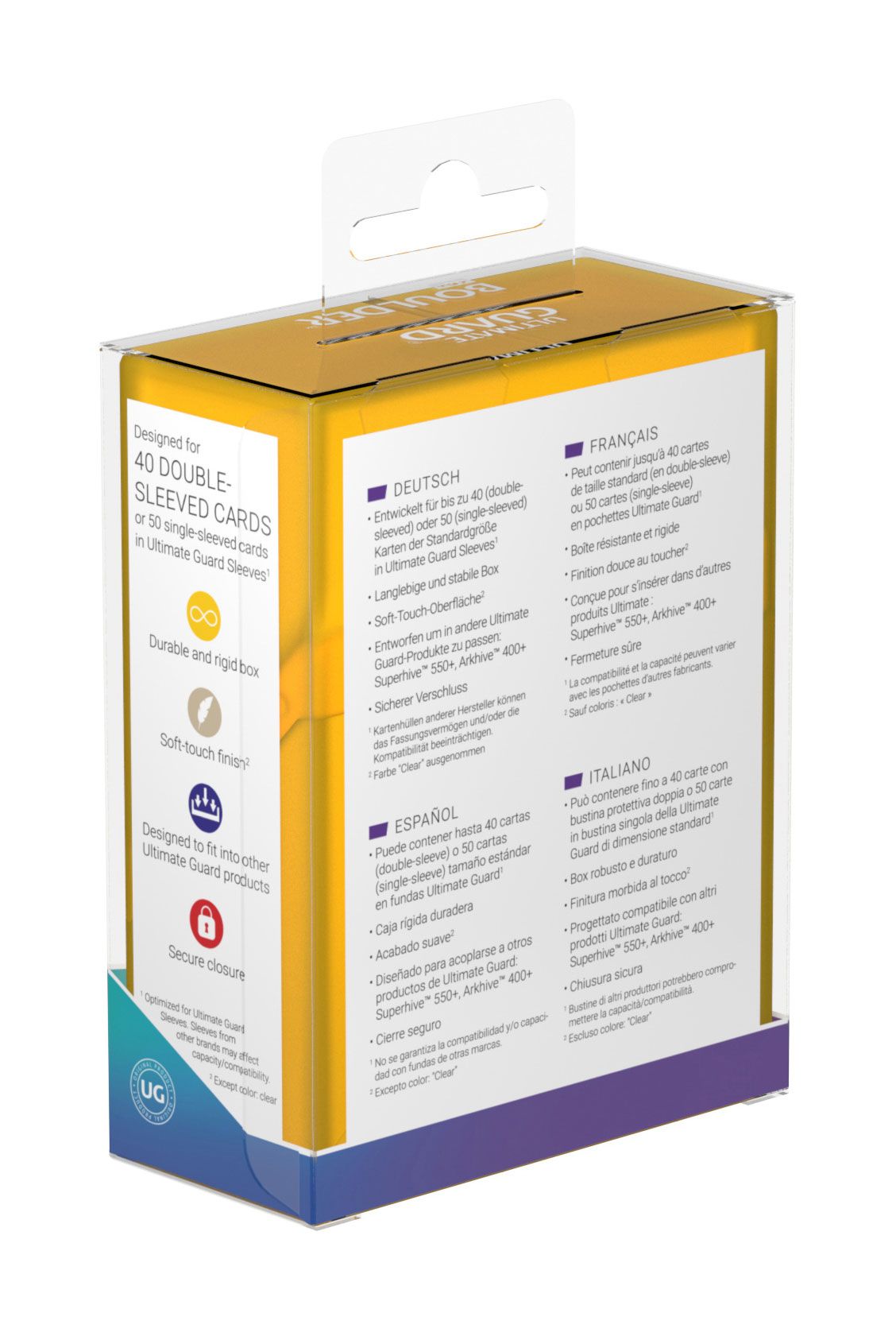 Ultimate Guard Boulder Deck Case 40+ Standardgröße Amber Image 8