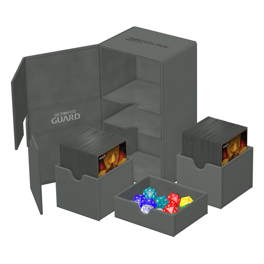 Ultimate Guard Twin Flip`n`Tray 200+ XenoSkin Monocolor Grau Image 5