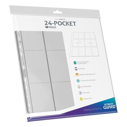 Ultimate Guard 24-Pocket QuadRow Pages Side-Loading (10) - Transparent Image 2