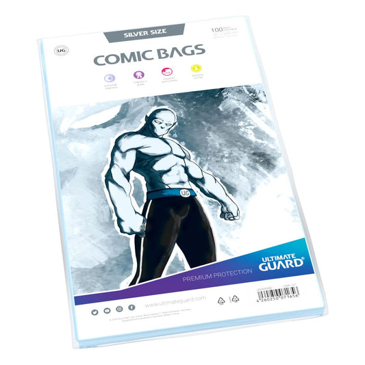 Ultimate Guard Comic Bags Standard (100) - Silver Size Image 2