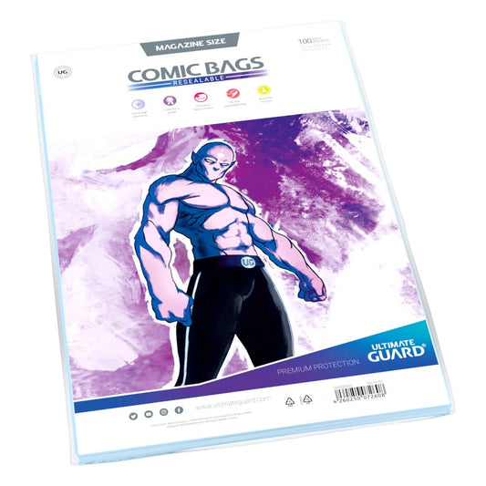Ultimate Guard Comic Bags wiederverschließbar Magazine Size (100) Image 2