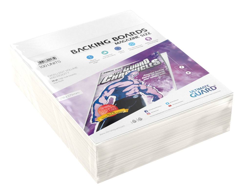 Ultimate Guard Comic Backing Boards (100) - Magazine Size Image