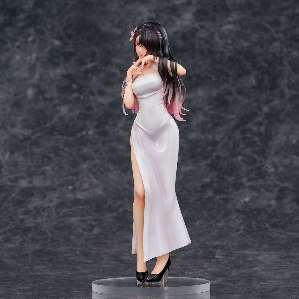Original Illustration PVC Statue Mai Okuma illustration Healing-type white chinese dress lady 26 cm Image 6