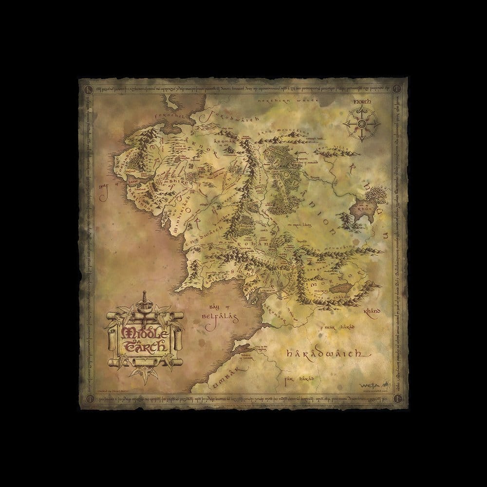 Herr der Ringe Kunstdruck Parchment Map of Middle-earth 59 x 30 cm Image 2