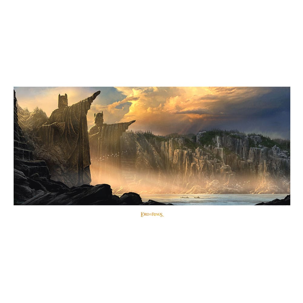Herr der Ringe Kunstdruck The Argonath - Pillars of the Kings 59 x 30 cm Image