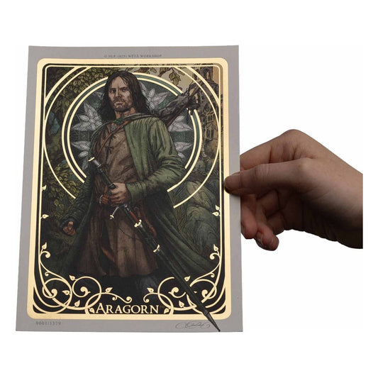 Herr der Ringe Kunstdruck Aragorn Art Card 14 x 21 cm Limited Edition Image 2