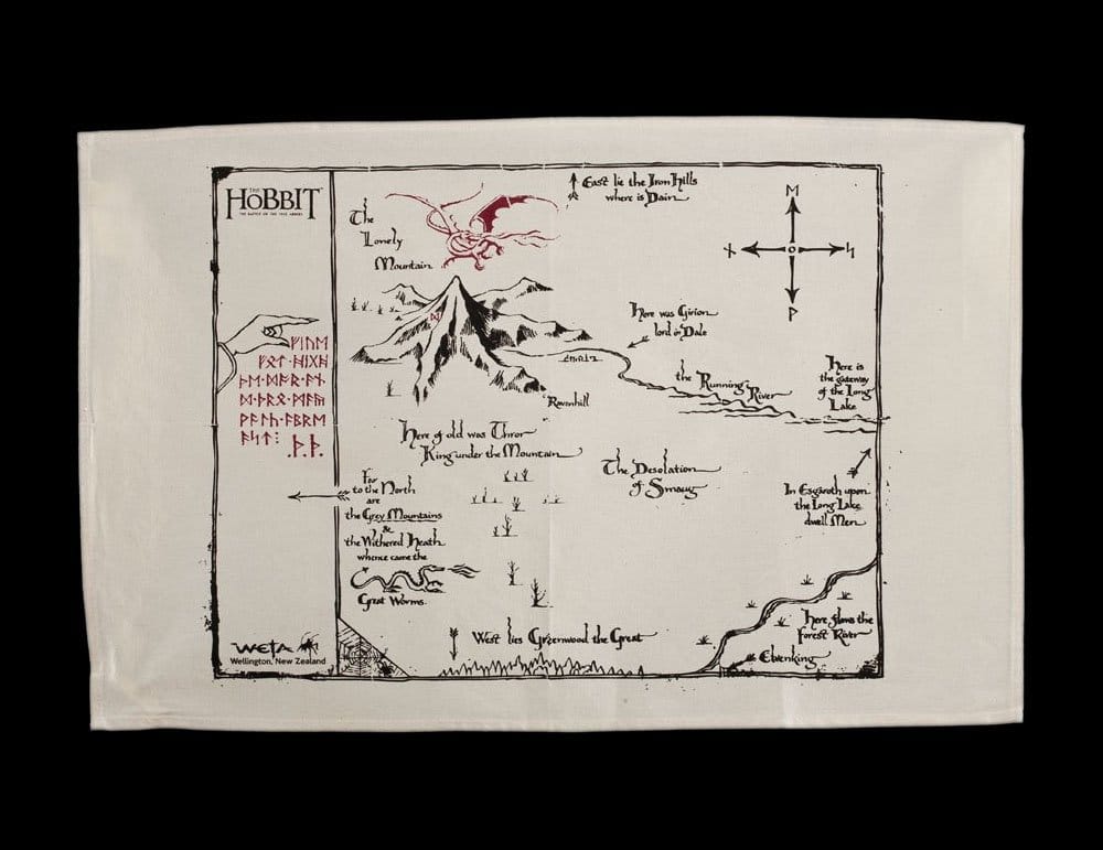 Der Hobbit Geschirrtuch Thorins Map 72 cm Image 2