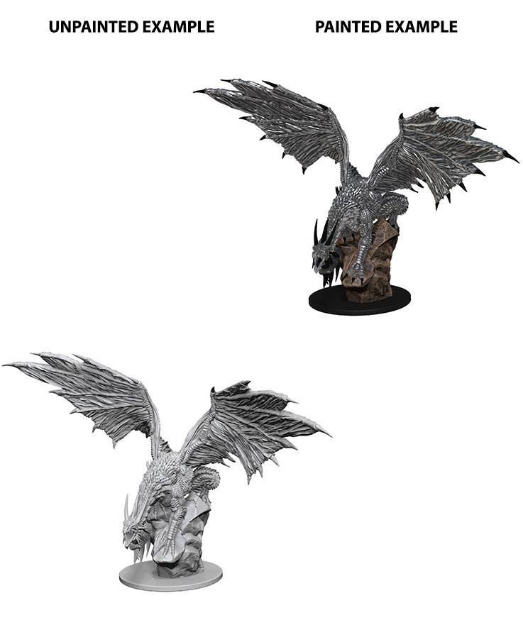 Pathfinder Battles Deep Cuts Miniatur unbemalt Silver Dragon Umkarton (6) Image