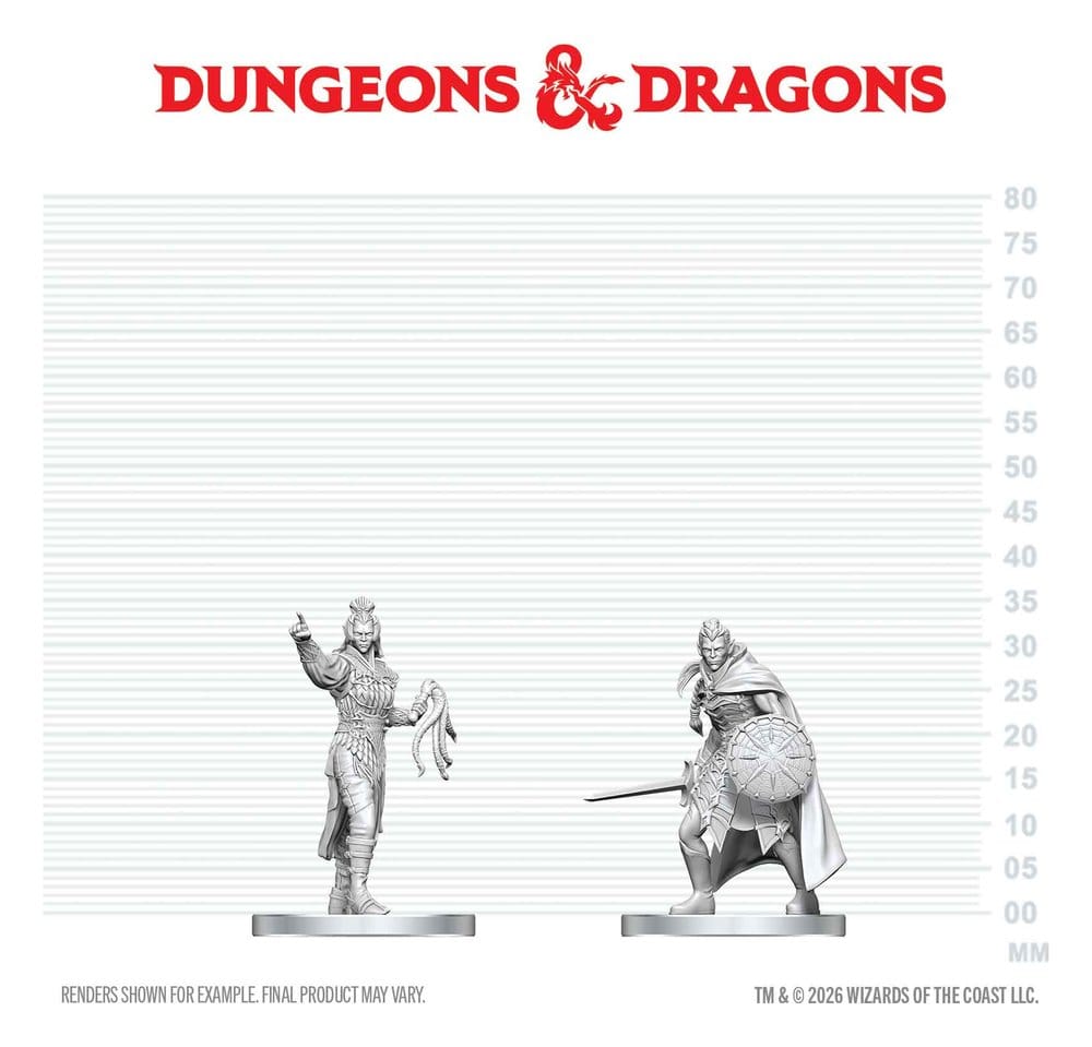 D&D Nolzur's Marvelous Miniatures Minifiguren Drow Elite Warrior & Drow Priestess of Lolth 13 cm Image 2