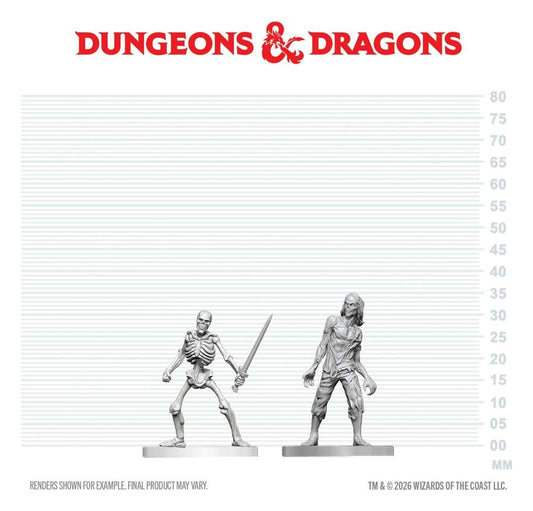 Dungeons & Dragons Nolzur's Marvelous Miniatures Miniatur unbemalt Zombie & Skeleton 14 cm Image 2