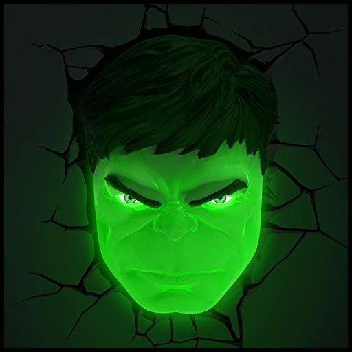 Marvel 3D LED Leuchte Hulk Face 3D Image 2
