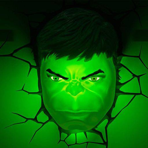 Marvel 3D LED Leuchte Hulk Face 3D Image 4