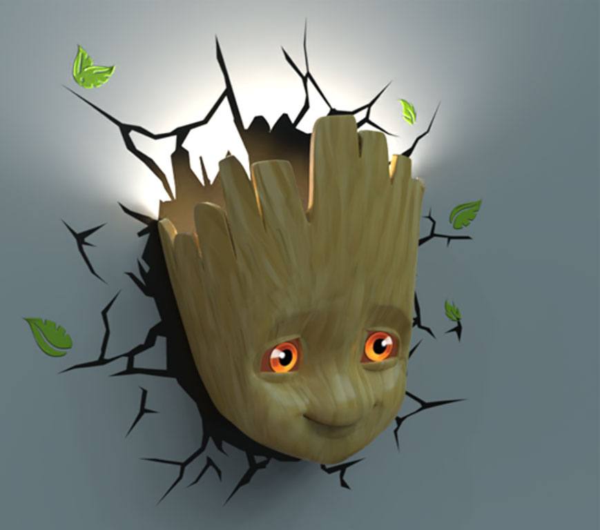 Marvel 3D LED Leuchte Baby Groot Face 3D Image 2