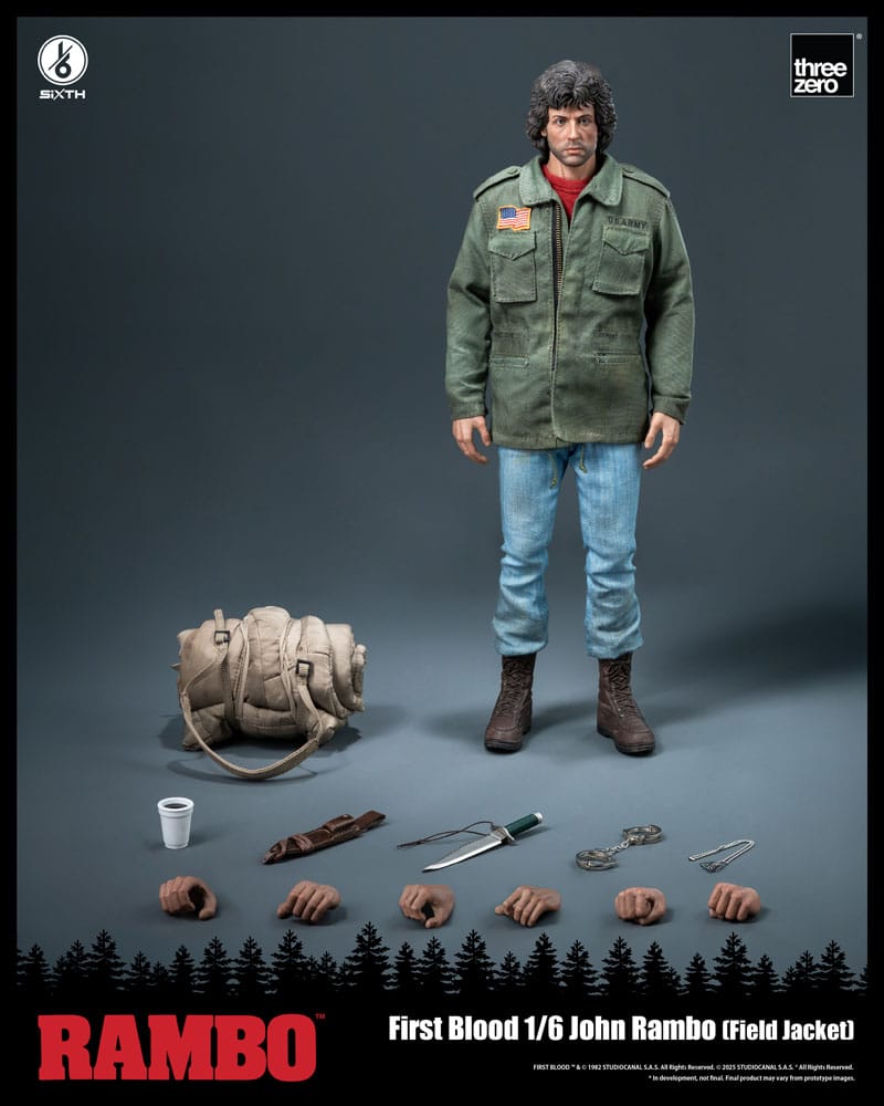 Rambo: First Blood Actionfigur 1/6 John Rambo (Field Jacket) 31 cm Image 2
