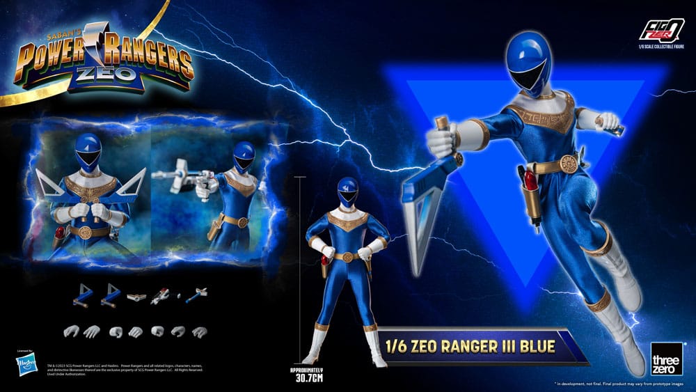 Power Rangers Zeo FigZero Actionfigur 1/6 Ranger III Blue 30 cm Image 9