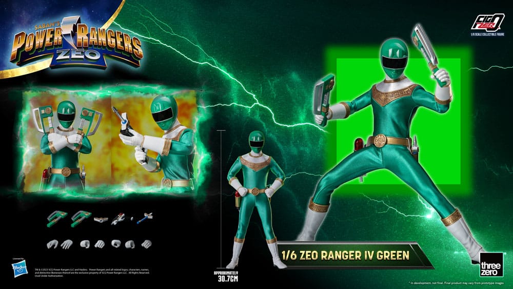 Power Rangers Zeo FigZero Actionfigur 1/6 Ranger IV Green 30 cm Image 11